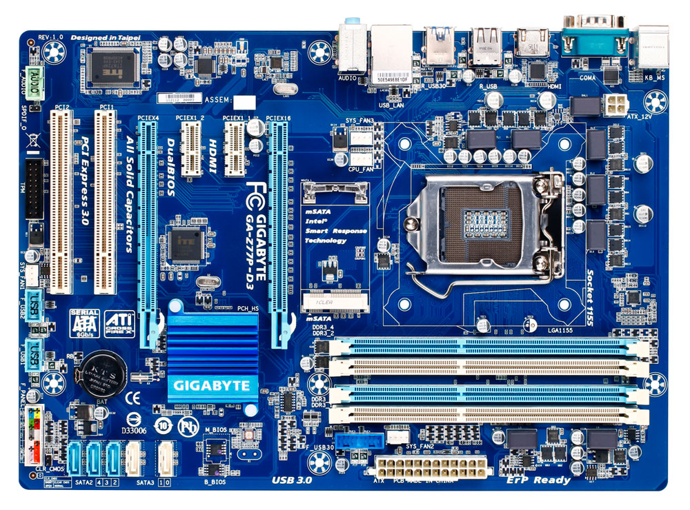 Carte mère GA-Z77P-D3 V1.1 supporte Intel Z77 Express LGA 1155
