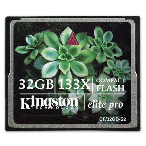 Kingston Elite Pro 32GB CompactFlash (CF) Card - 133x - CF/32GB- - Click Image to Close