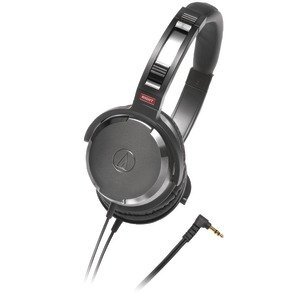New AUDIO TECHNICA ATH-WS50BK SOLID BASS OVER-EAR HEADPHONES