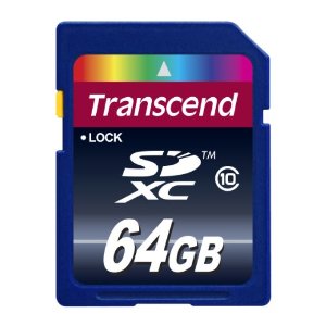 Transcend 64 GB SDXC Flash Memory Card TS64GSDXC10E