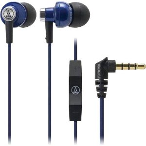 Audio Technica ATH-CK400iBL In-Ear Headphones with Integrated Co
