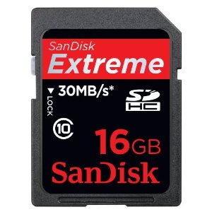 SanDisk 16gb Extreme 30MB/s Edition SDHC High Performance Card S
