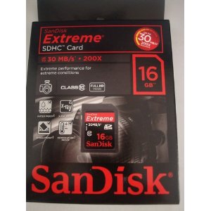 16 GB de SanDisk Extreme - SDHC Clase 10 coches de alto rendimie