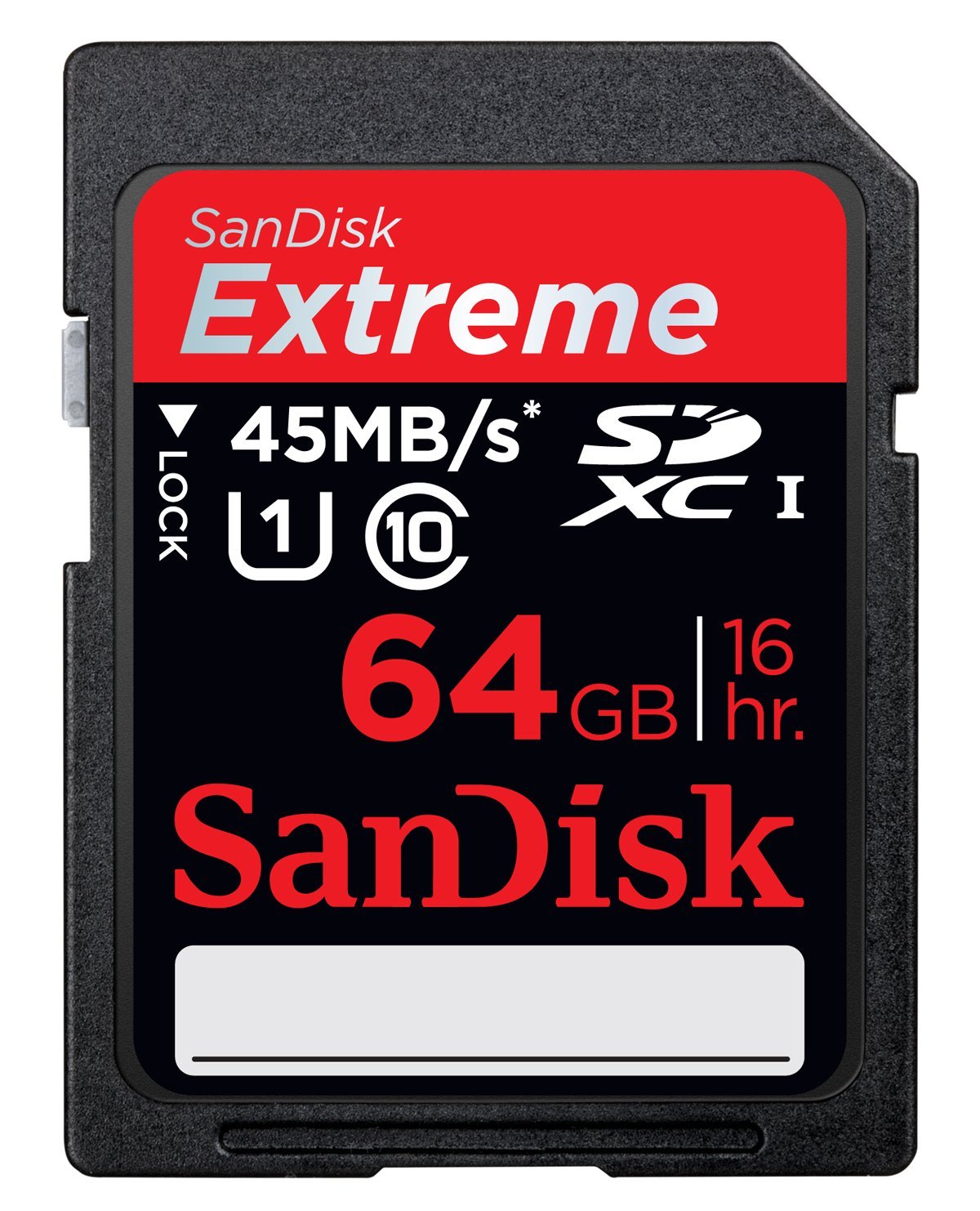 SanDisk Extreme 64 GB SDXC Class 10 UHS-1 Flash Memory Card 45MB