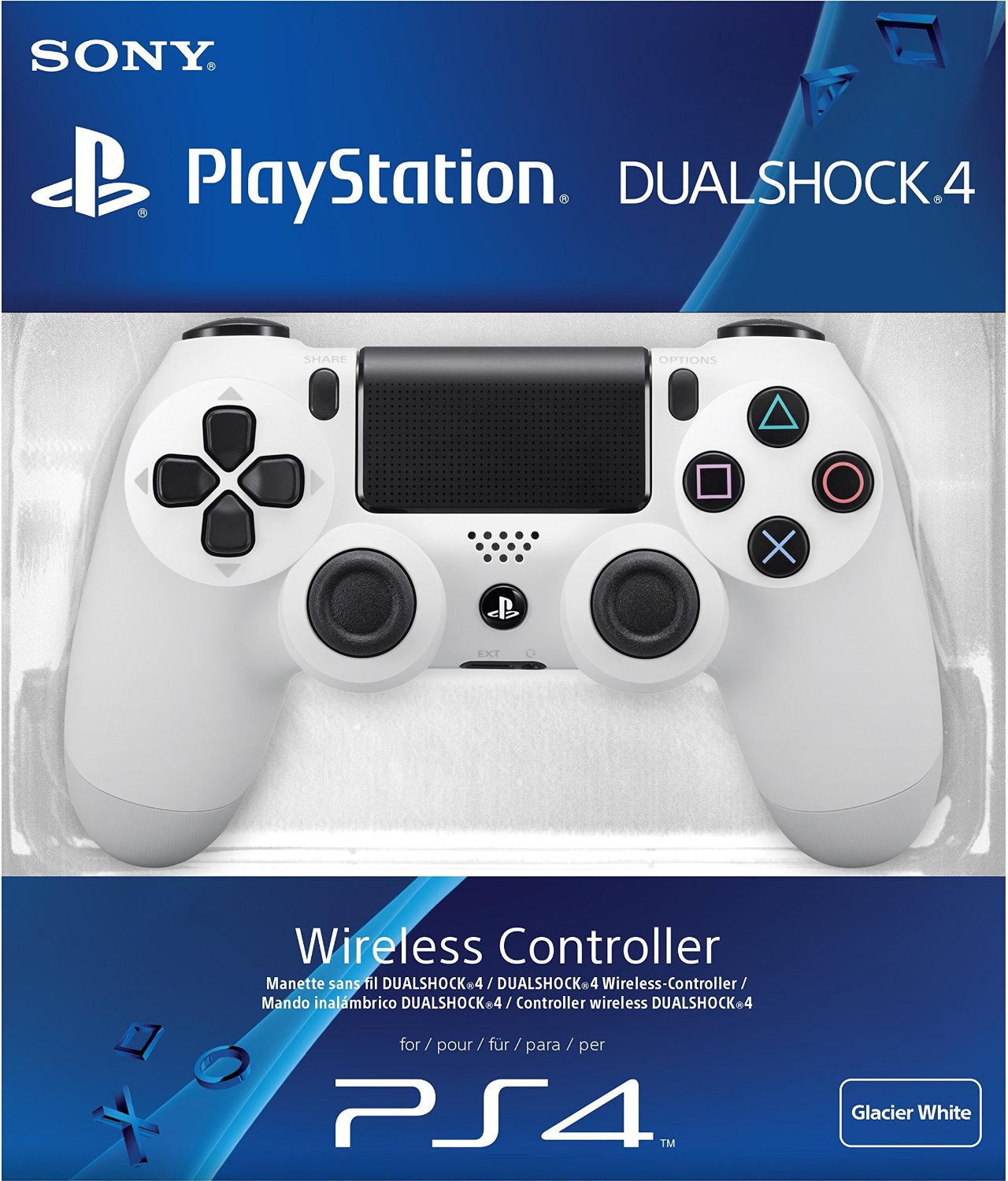 4 inalámbrico DUALSHOCK PlayStation 4 Blanco glaciar